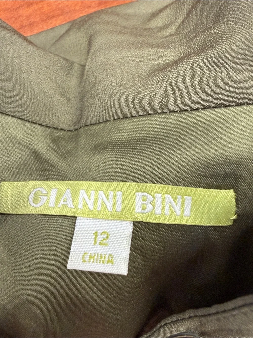 Gianni Bini Olive Sleeveless Utility Vest Dress with Zip Sz 12‎
